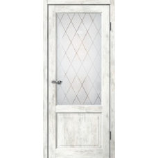 Дверь межкомнатная Сибирь Профиль Классик C02 Ель альпийская, стекло художественное